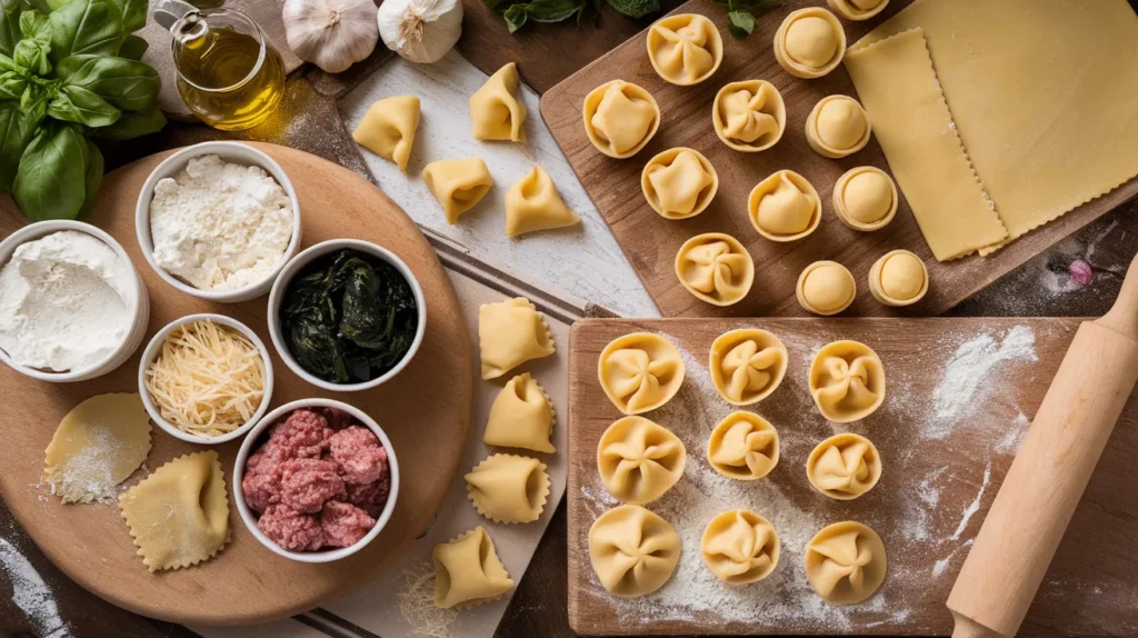 Difference between Tortellini and Tortelloni