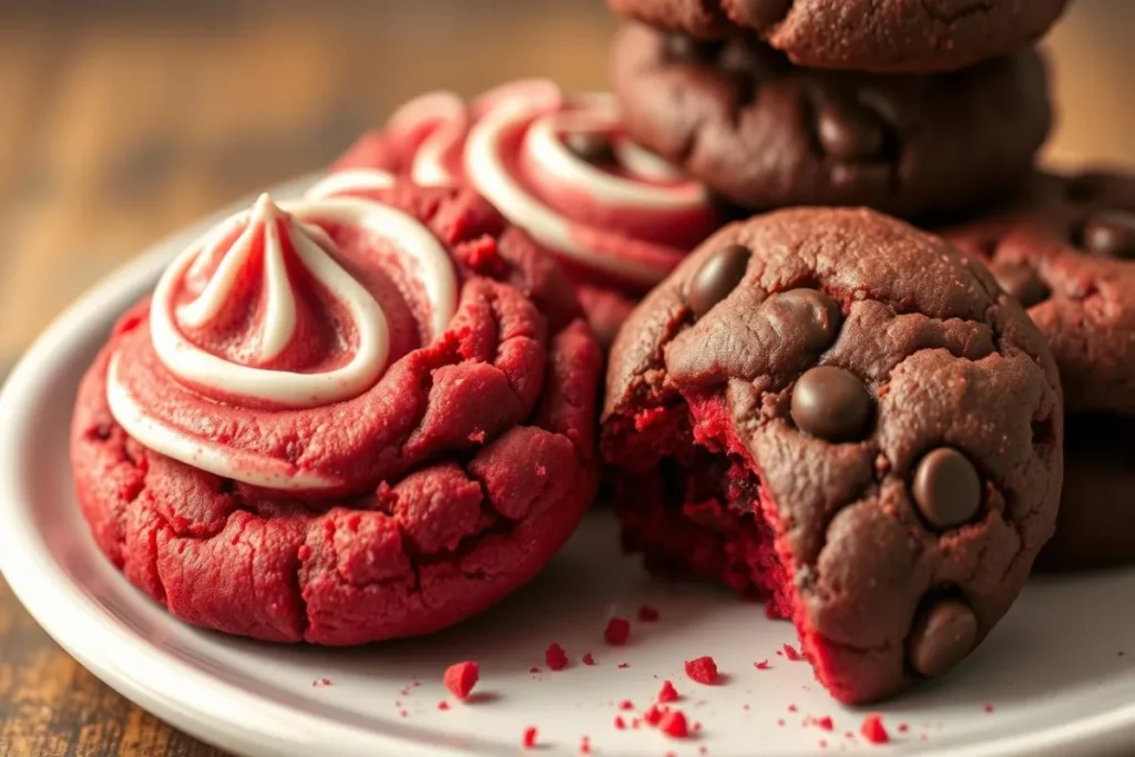 What's the difference between red velvet and chocolate cookies?