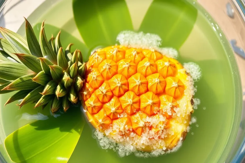 Why do you soak pineapple in salt water?